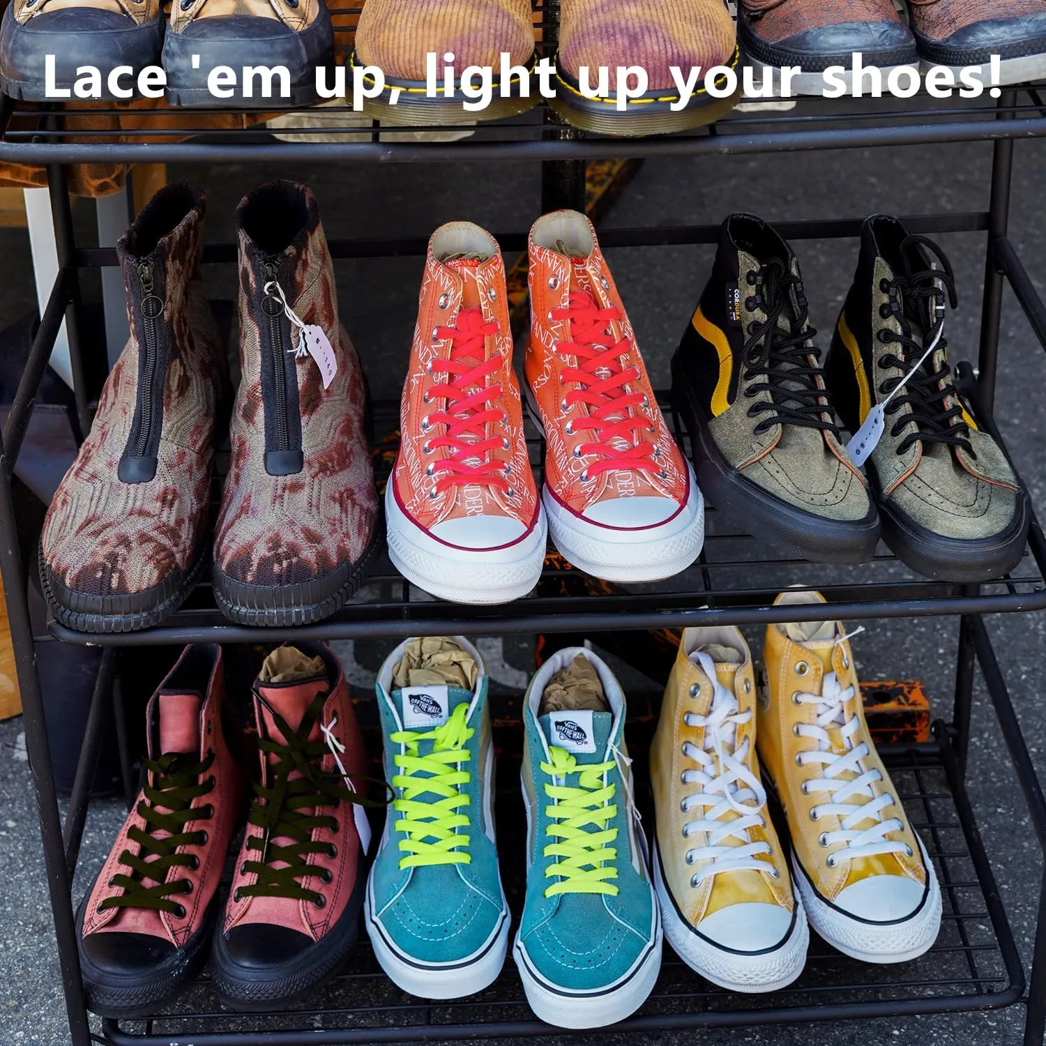 2 Pair Flat Shoe Laces for Sneakers Colorful Athletic Shoelaces Running Shoes Boot Strings for Kids Adults