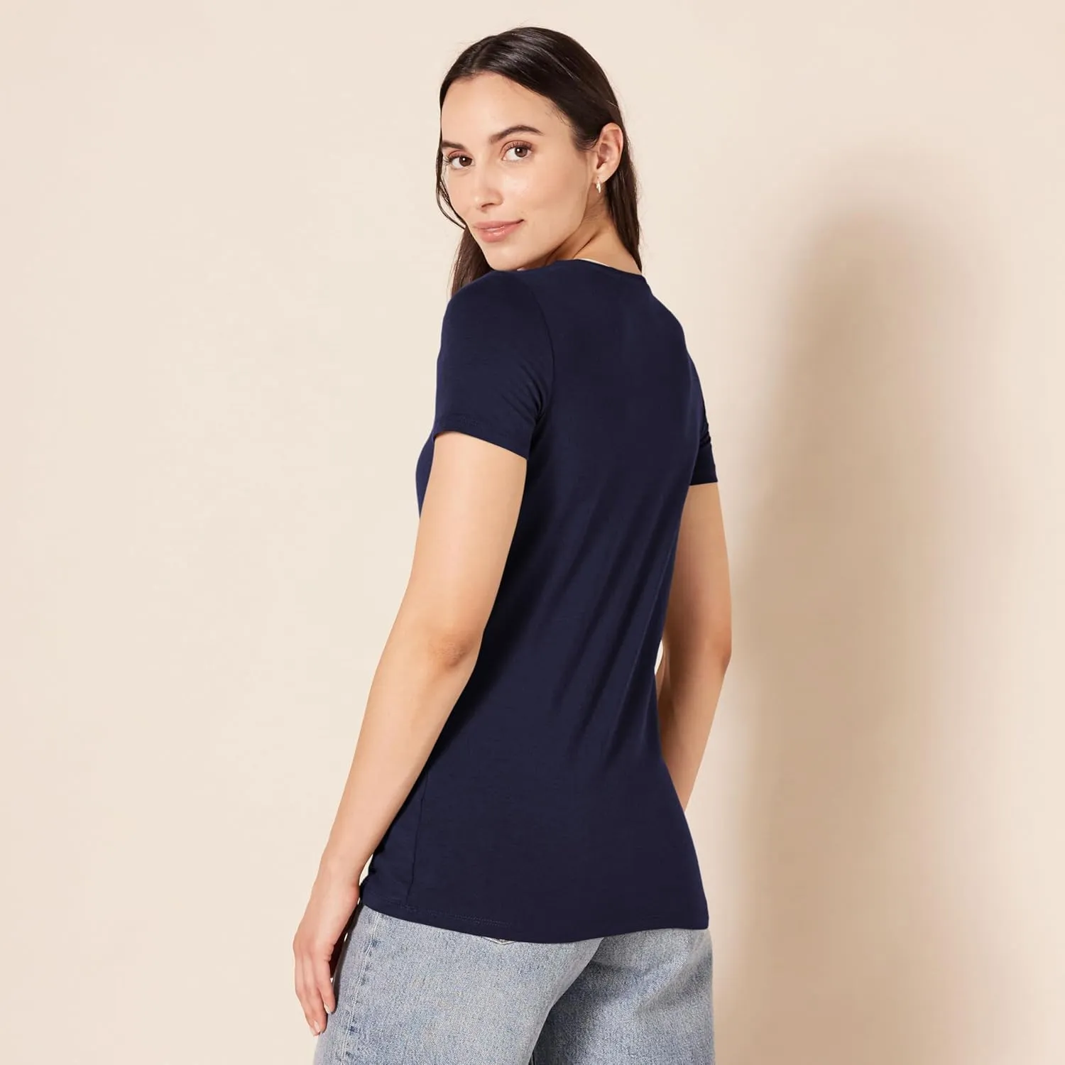 Amazon Essentials Women's Classic-Fit Short-Sleeve Crewneck T-Shirt, Multipacks