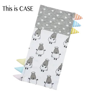 Bed-Time Buddy™ Case Big Sheepz White   Polka Dot Grey with Color & Stripe tag - Jumbo