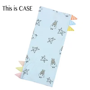 Bed-Time Buddy Case Big Star & Sheepz Blue with Color & Stripe tag - Small