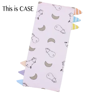 Bed-Time Buddy™ Case Small Moon & Sheepz Pink with Color & Stripe tag - Small
