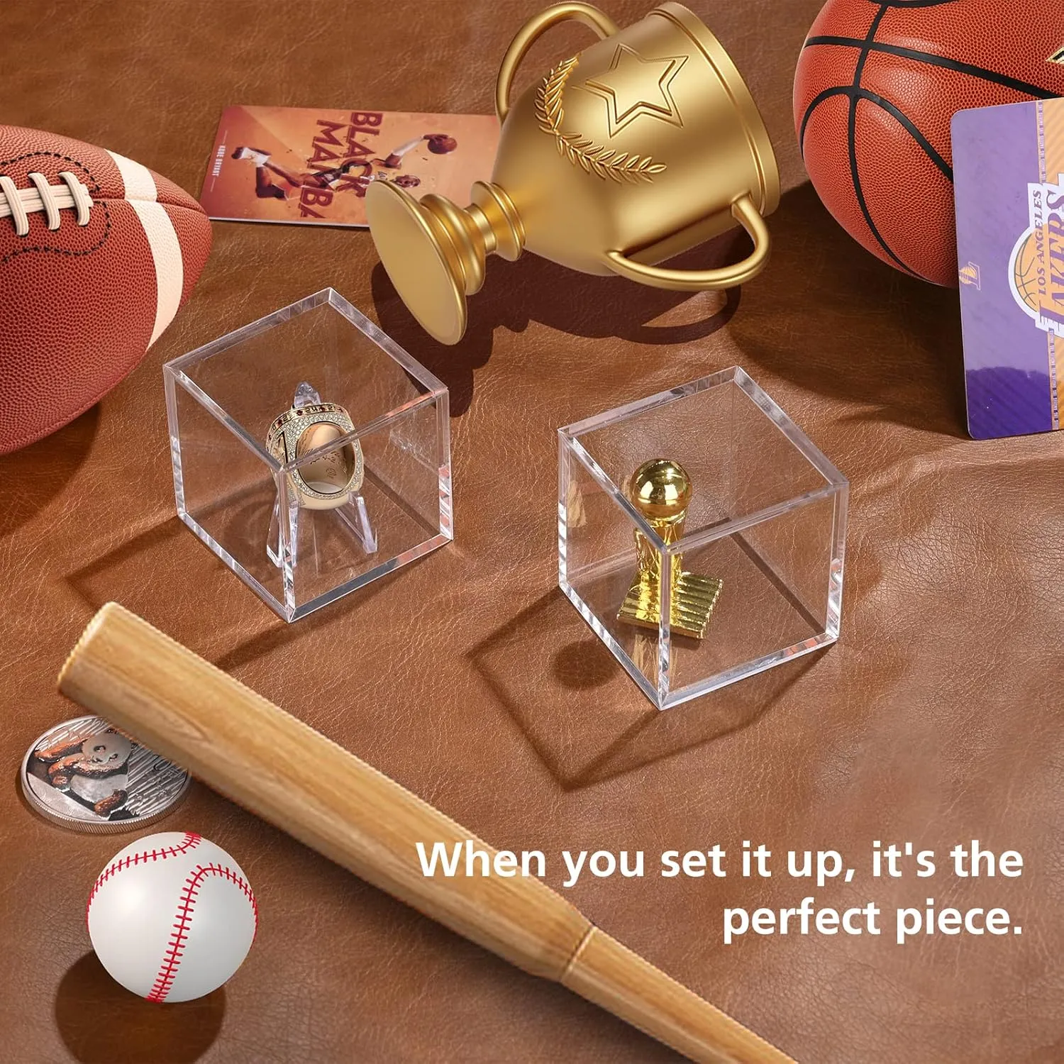 Championship Ring Display Case,Acrylic Display Box and Holder for Super Bowl Rings, Championship Rings, and Baseball Rings,for Collectors and Enthusiasts,3pcs
