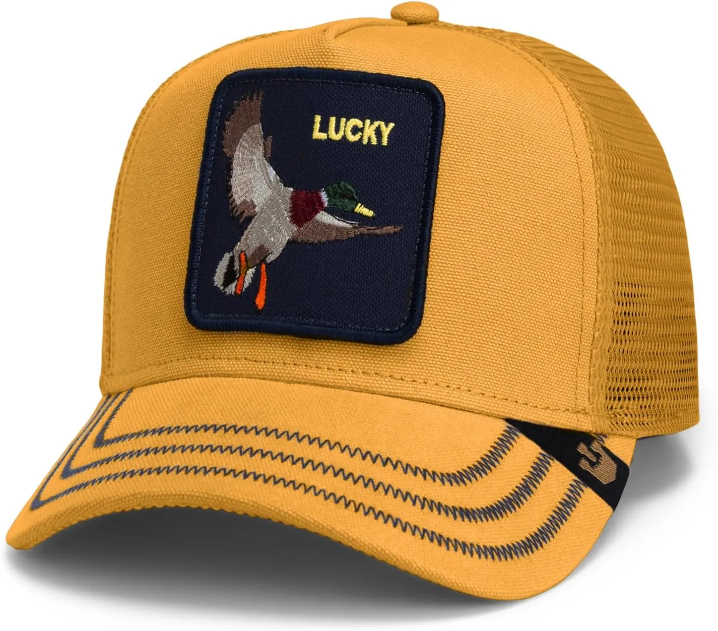Goorin Bros. Duck Canvas Collection Trucker Hat for Men and Women,Gold (Gotta Be Quicker), One Size