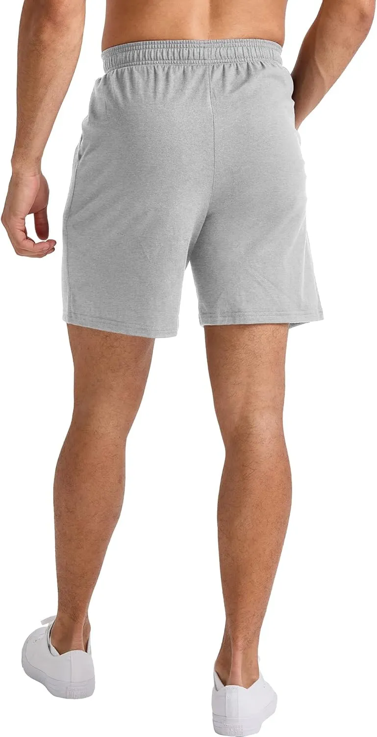 Hanes Men's Originals Cotton Shorts with Pockets, Pull-On Jersey Gym Shorts, 7