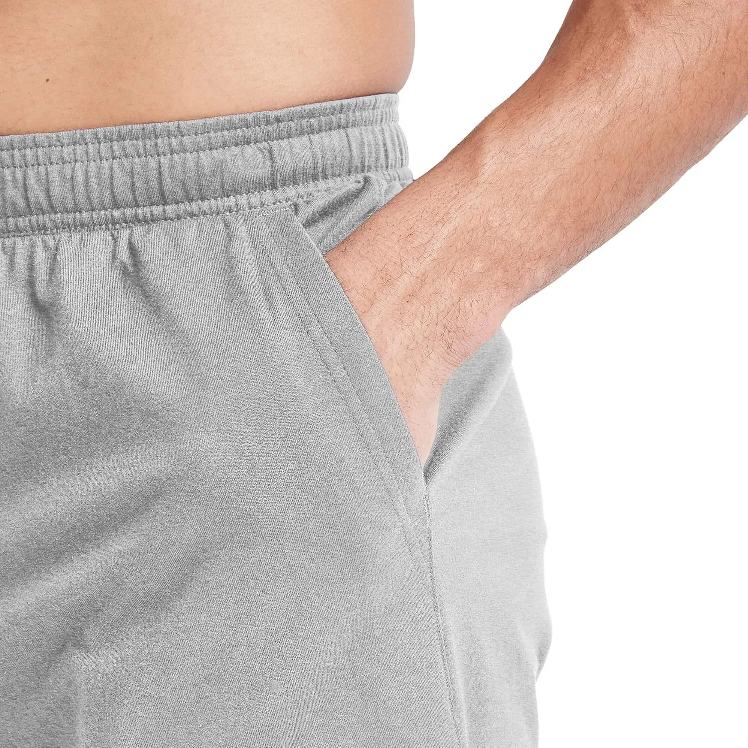 Hanes Men's Originals Cotton Shorts with Pockets, Pull-On Jersey Gym Shorts, 7