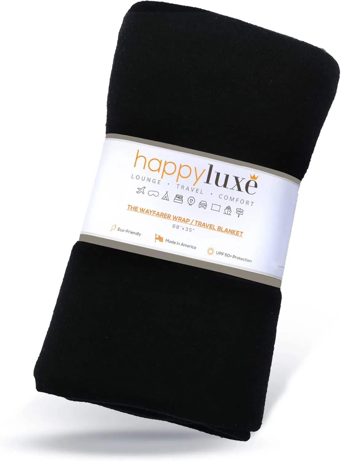 Happyluxe Travel Shawl Wraps for Women - 68x35in Wrap. Lightweight Pashmina, Airplane Travel Blanket Scarf. Made In USA
