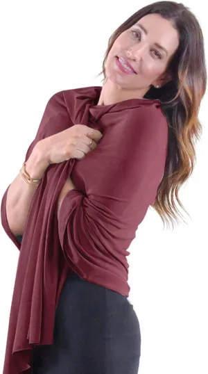 Happyluxe Travel Shawl Wraps for Women - 68x35in Wrap. Lightweight Pashmina, Airplane Travel Blanket Scarf. Made In USA