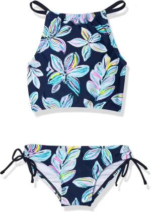 Kanu Surf Girls' Daisy UPF 50 Beach Sport Halter Tankini 2-Piece Swimsuit