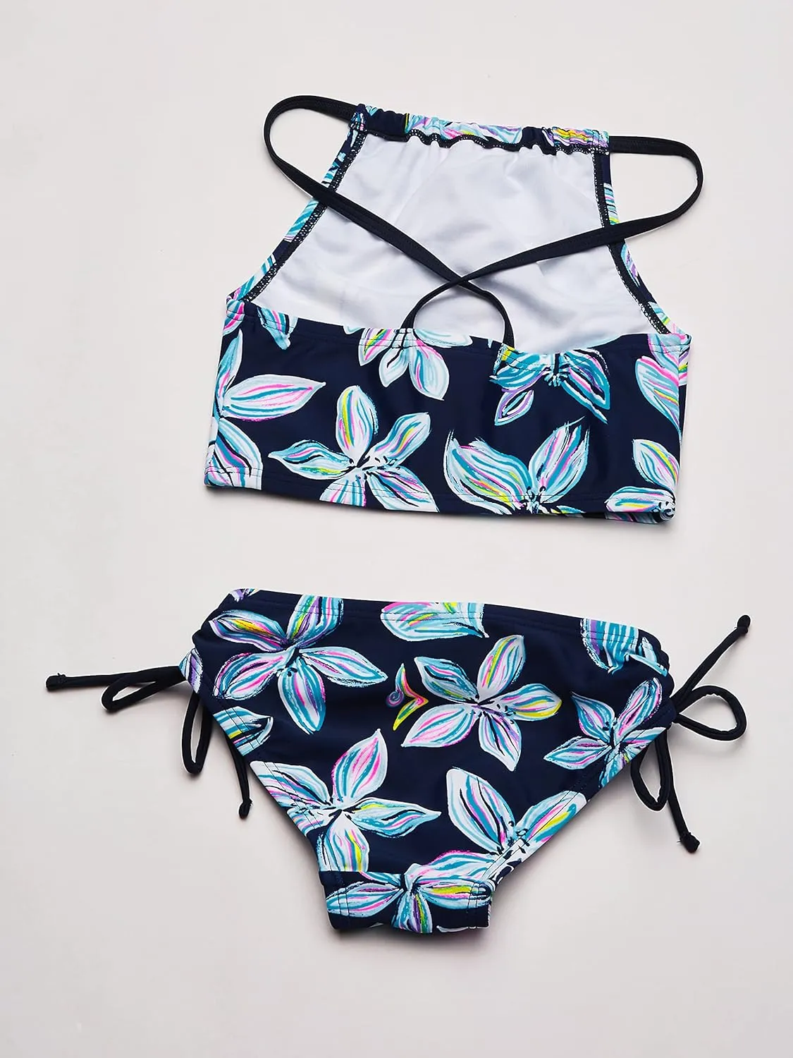 Kanu Surf Girls' Daisy UPF 50 Beach Sport Halter Tankini 2-Piece Swimsuit