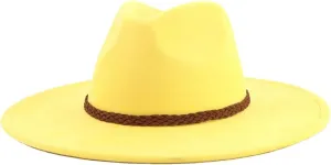 Men and Women Winter Fedora Hat Big Eave Jazz Top Surface Hat Latest Red Jazz Hat