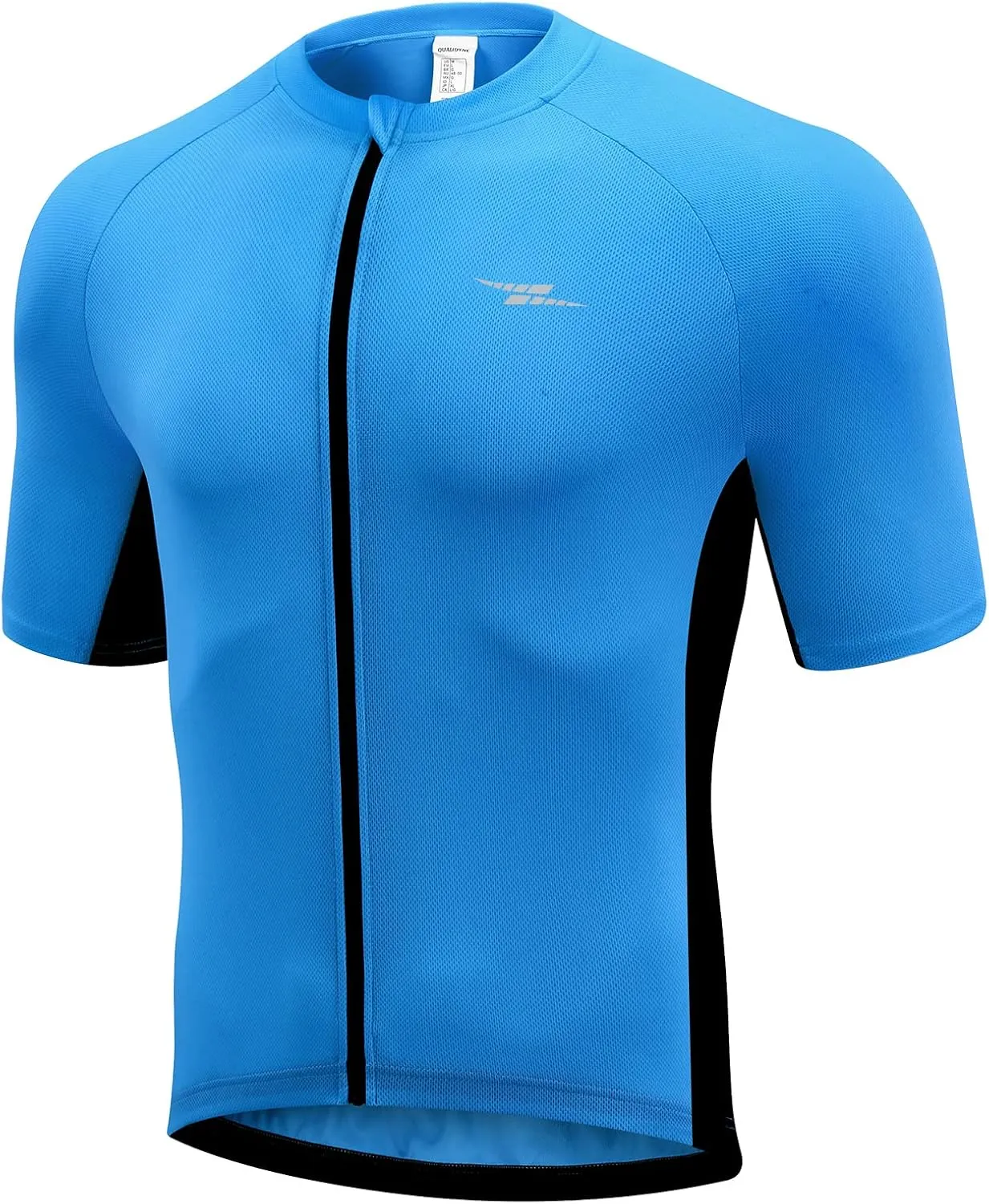 Przewalski Men's Cycling Jersey Bike Short Sleeve Full Zipper Bicycle Biking Shirts with 3 Rear Pockets Breathable