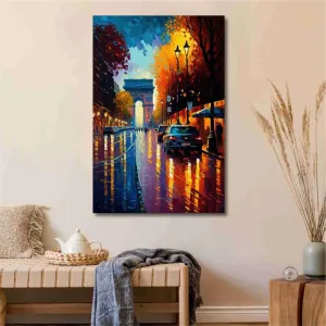SAF paintings Unframed Rolled Art Print||Vintage City Canvas Wall Art Print for Home Décor And Office||Unframed canvas Painting For Wall decor||Home wall and Office Interior CR-110