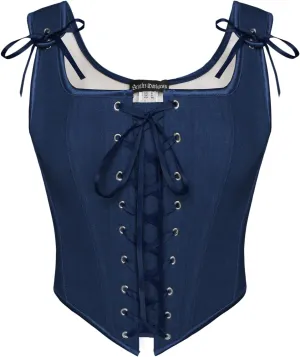 Scarlet Darkness Renaissance Corset Tops for Women Vintage Lace Up Overbust Bustier Bodice