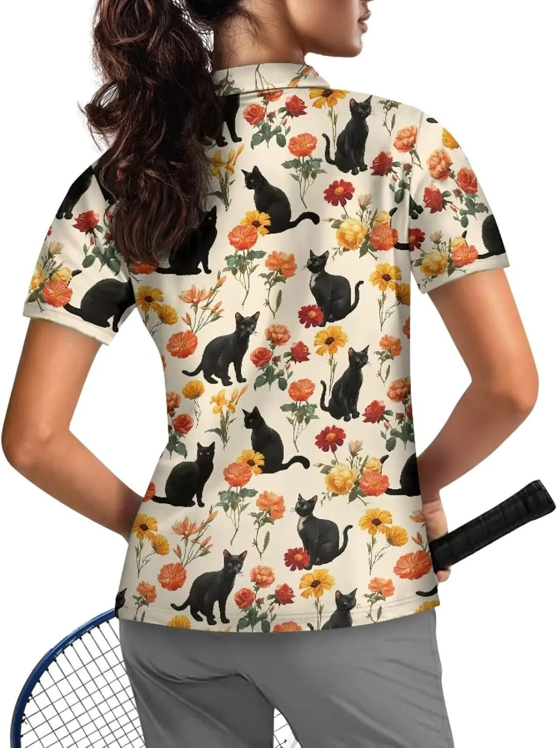 Short Sleeve Golf Shirts for Women Lightweight Moisture Wicking Tennis Shirts Women's Athletic Pullover Tops XS-2XL