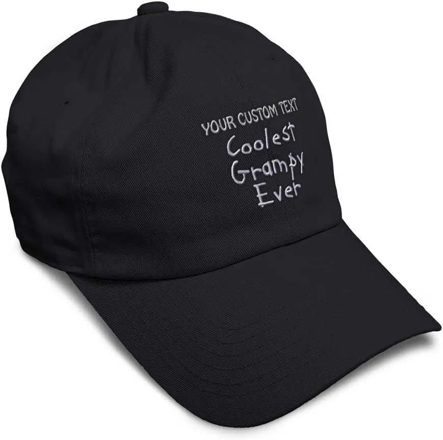 Soft Baseball Hat Embroidered Dad Hat Coolest Grampy Ever Grandfather Gramps Men & Ladies Baseball Cap