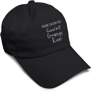 Soft Baseball Hat Embroidered Dad Hat Coolest Grampy Ever Grandfather Gramps Men & Ladies Baseball Cap