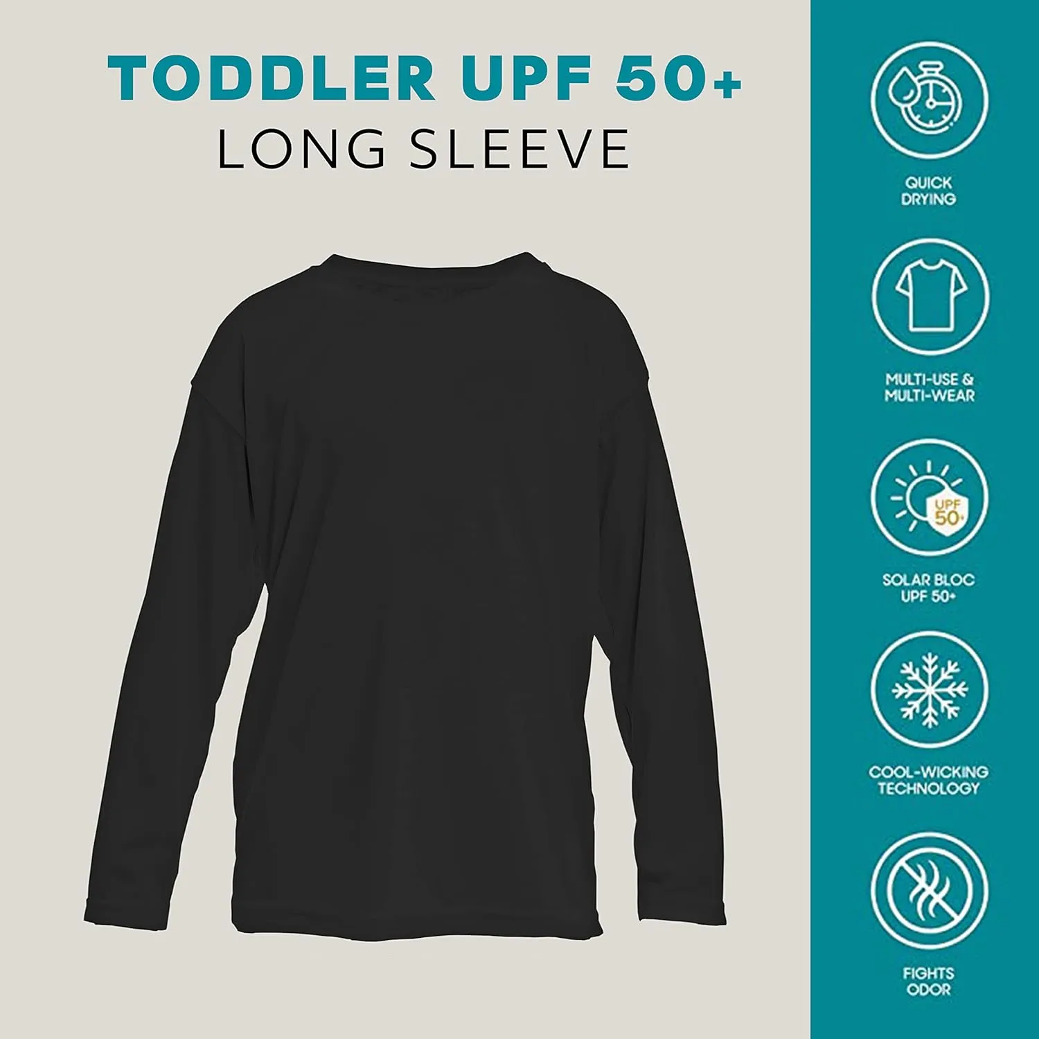 Vapor Apparel Toddler UPF 50  UV Sun Protection Long Sleeve Performance T-Shirt for Sports and Outdoor Lifestyle