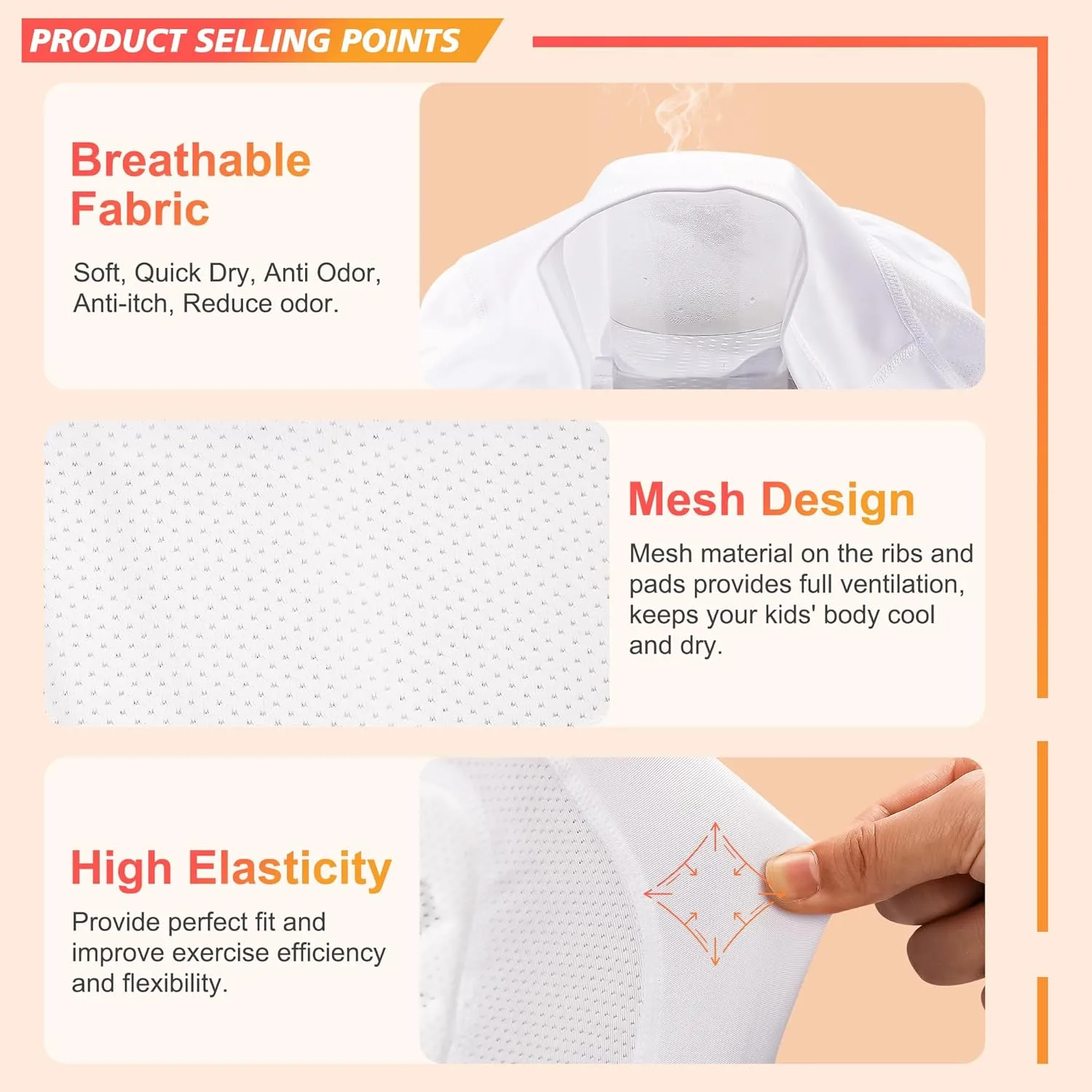Youth Football Padded Shirt, Chest Rib Protector, Compression Padded Vest with 5-Pad for Sports Paintball Football Baseball Lacrosse